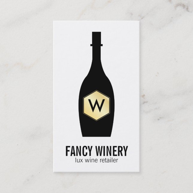 Carte De Visite Bouteille à vin | Lux (Devant)