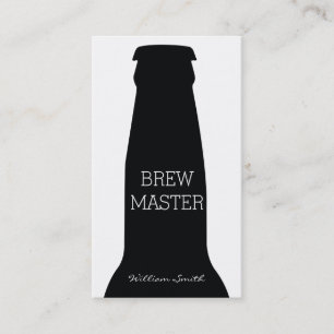Carte De Visite Bouteille de bière (noir)