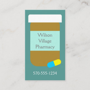 Carte De Visite Bouteille de conditionnement Heures de pharmacie