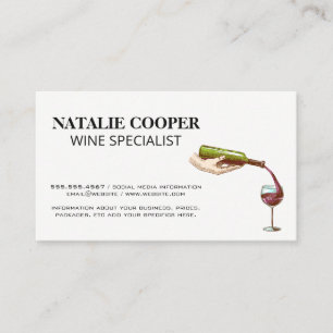 Carte De Visite Bouteille de vin