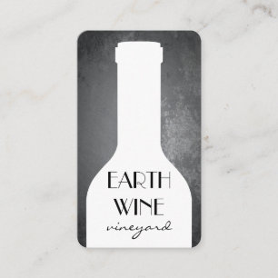 Carte De Visite Bouteille de vin avec Arrière - plan rustique