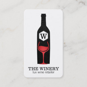 Carte De Visite Bouteille de vin et verre   Lux   Texture