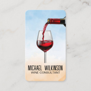 Carte De Visite Bouteille de vin rouge   Restaurant 
