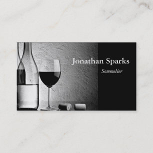 Carte De Visite Bouteille de vin sommelier