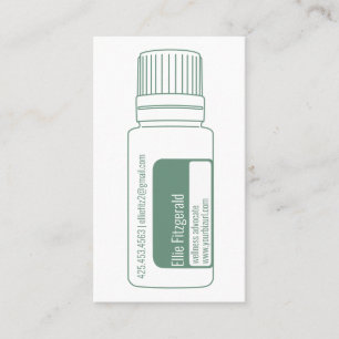 Carte De Visite Bouteille d'huile essentielle de la balance Turquo