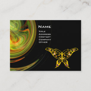 Carte De Visite BOUTEILLE D'HYPER - orange vif vert noir jaune