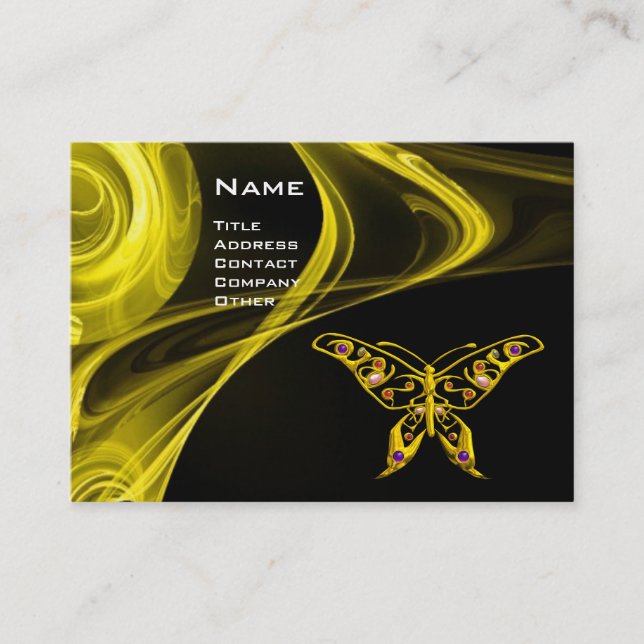 Carte De Visite BOUTEILLE D'OR HYPER JAUNE JAUNE Jaune Black Fract (Devant)
