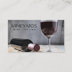 Carte De Visite Bouteille et vin rouge   Saveurs de vin