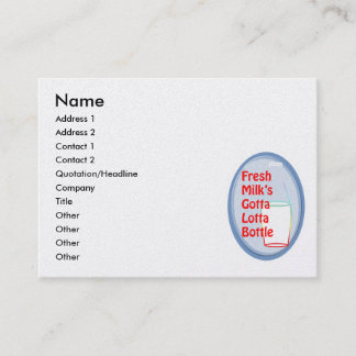 Carte De Visite Bouteille Gotta Lotta au lait frais