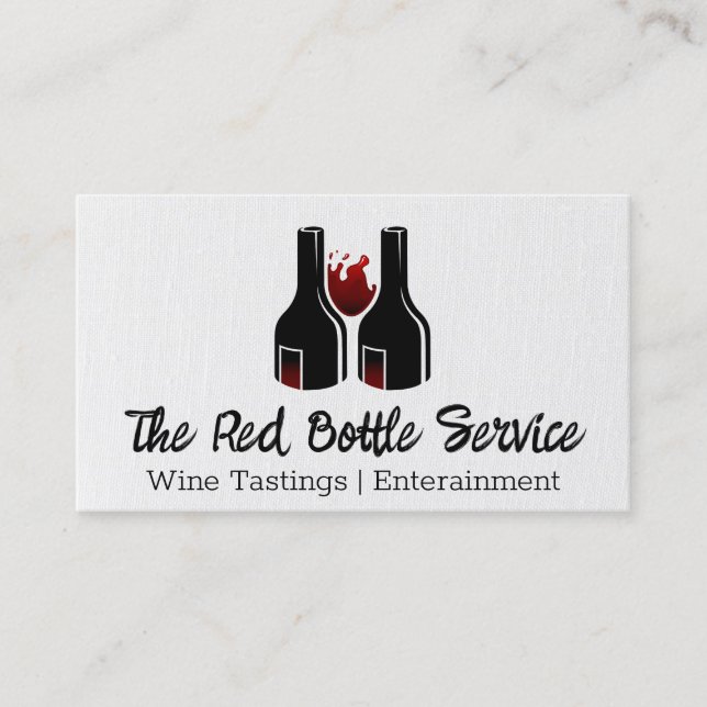 Carte De Visite Bouteilles à vin et verre | Domaine (Devant)