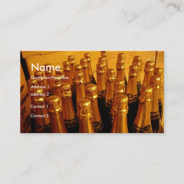 Carte De Visite Bouteilles Champagne (Devant)