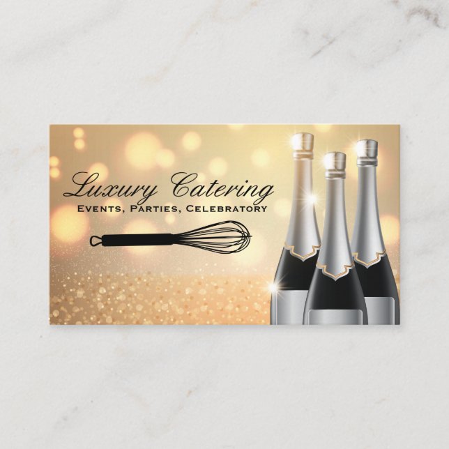 Carte De Visite Bouteilles Champagne | Whisk (Devant)