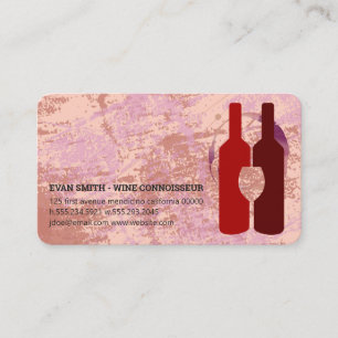 Carte De Visite Bouteilles de vin Fond de texture Vignoble