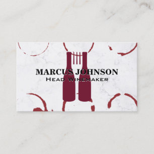 Carte De Visite Bouteilles de vin Fourche Logo Vignoble