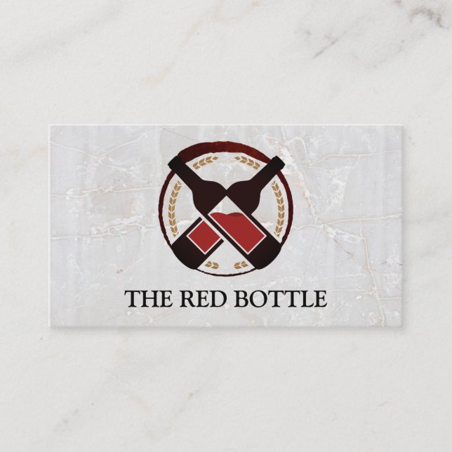Carte De Visite Bouteilles de vin rouge | Entreprise (Devant)