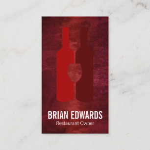 Carte De Visite Bouteilles et classe de vin rouge   Texture rouge