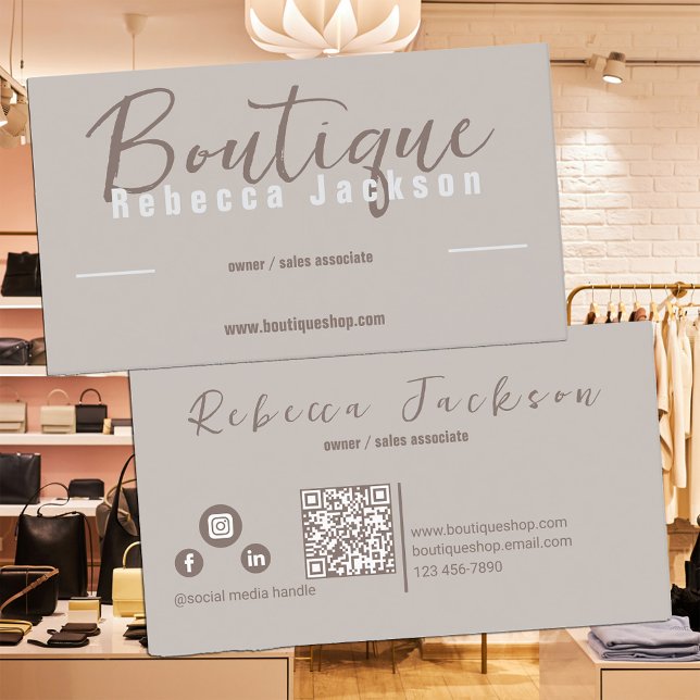 Carte De Visite Boutique Boho (Créateur téléchargé)