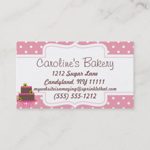 Carte De Visite Boutique boulangerie, Pointe rose