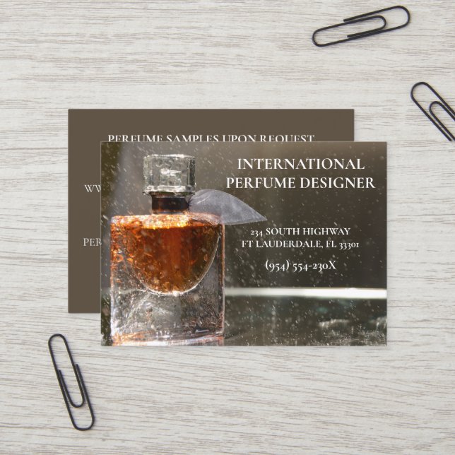 Carte De Visite Boutique/Boutique/Fabricant/Conception Bouteille d (Devant/Arrière en situation)