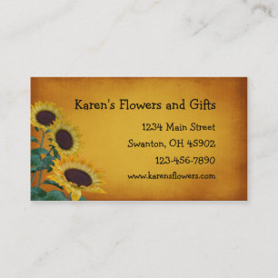 Carte De Visite Boutique cadeaux d'artisanat floral