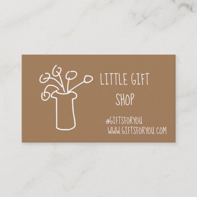 Carte De Visite Boutique cadeaux entreprise simple et moderne (Devant)