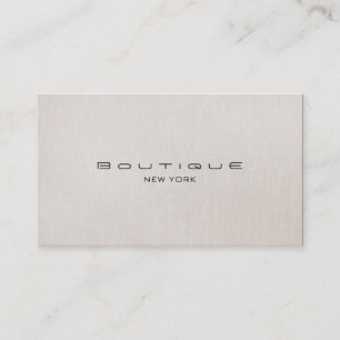 Carte De Visite Boutique Chic Faux Linge Beige Professionnel Simpl