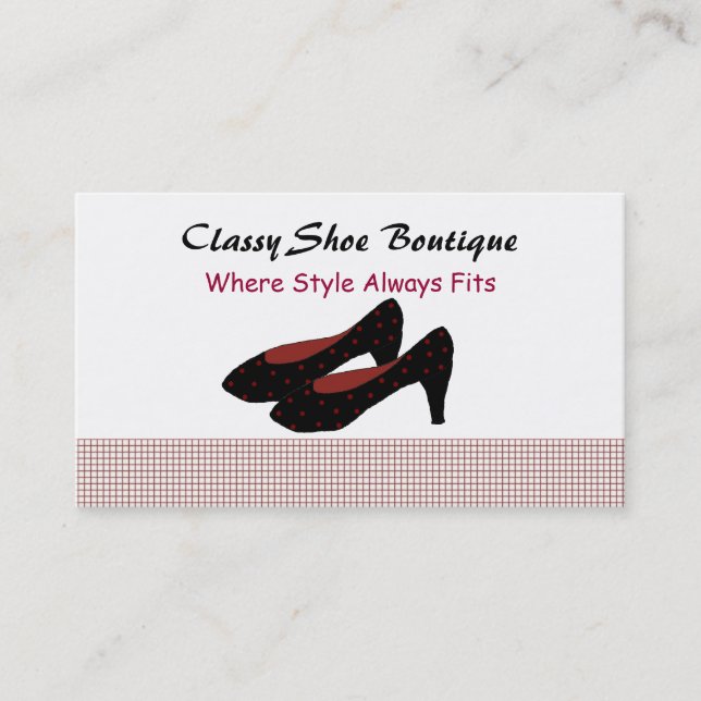 Carte De Visite Boutique Classy Heels (Devant)