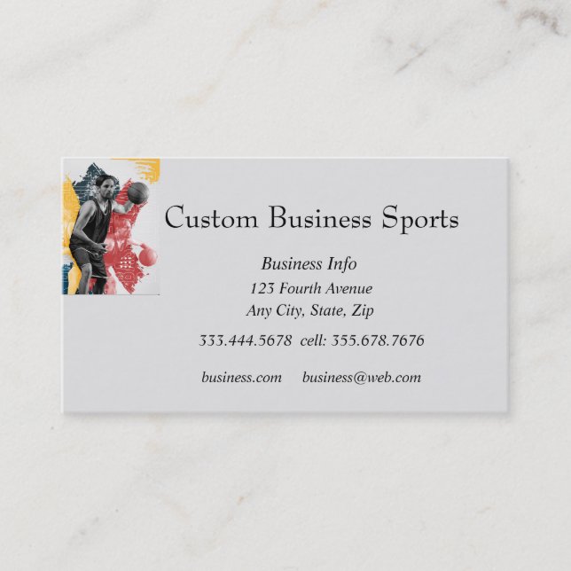 Carte De Visite Boutique Coach Sports Custom (Devant)