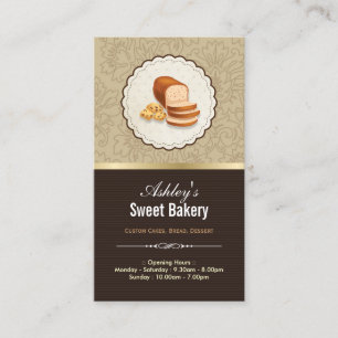 Carte De Visite Boutique de boulangerie - Dessert de pain de beign
