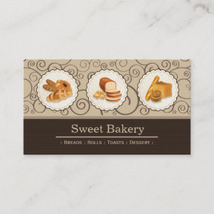 Carte De Visite Boutique de boulangerie - Pains Rolls Toasts Desse