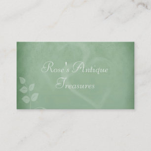 Carte De Visite Boutique de cadeaux vintage de vert sauge
