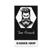 Boutique de coiffeur professionnel noir et blanc