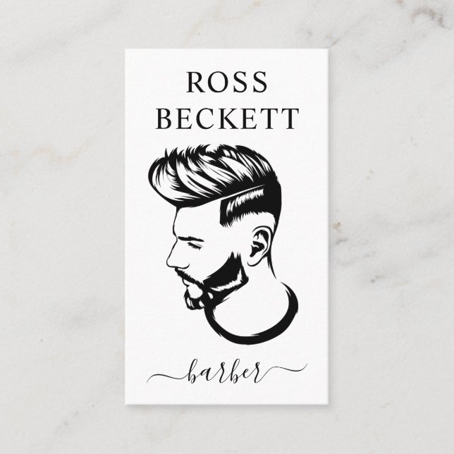 Carte De Visite Boutique de coiffure moderne coupe-cheveux (Devant)
