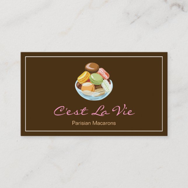 Carte De Visite Boutique de dessert parisienne personnalisée (Devant)