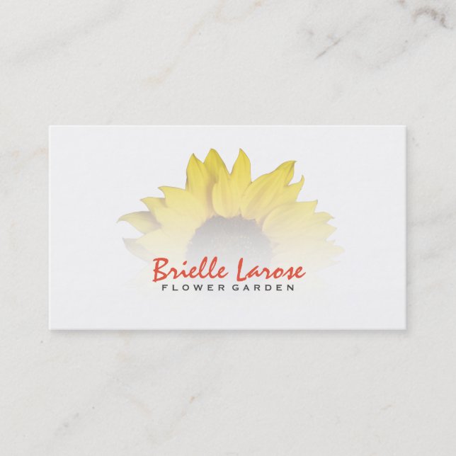 Carte De Visite Boutique de fleurs | Tournesol (Devant)