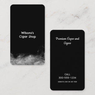 Carte De Visite Boutique de Fumée Vapeur Noir