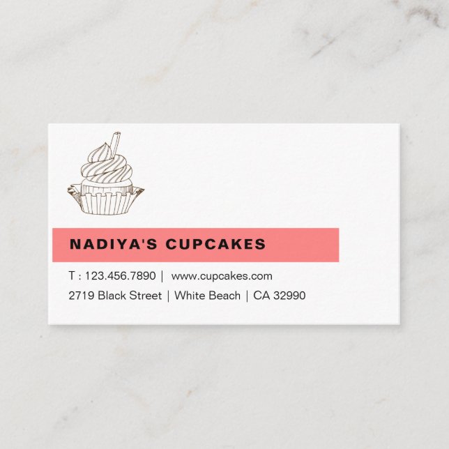 Carte De Visite Boutique de gâteaux (Devant)