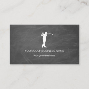Carte De Visite Boutique de golf moderne Black Professional person