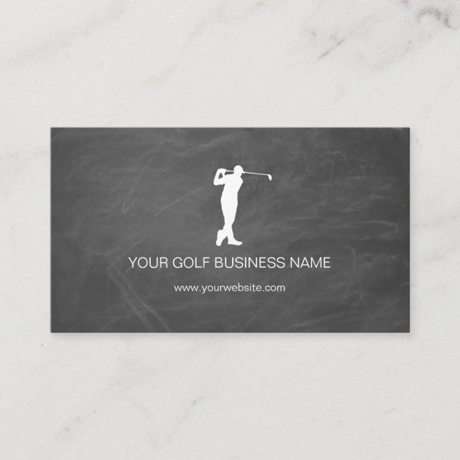 Carte De Visite Boutique de golf moderne Black Professional person (Devant)