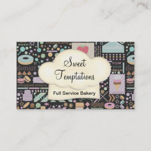 Carte De Visite Boutique de la boulangerie Sweet Temptations