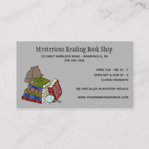 Carte De Visite Boutique de livres Mystery Novels