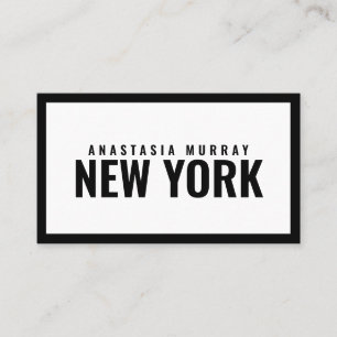 Carte De Visite Boutique de luxe Gras moderne noir blanc minimalis