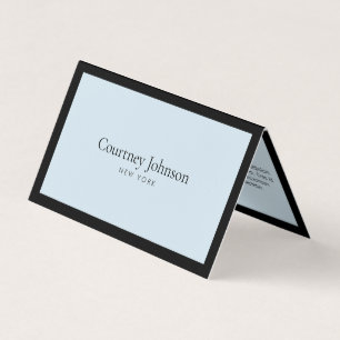 Carte De Visite Boutique de luxe minimaliste élégant noir/bleu
