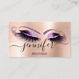 Carte De Visite Boutique de maquillage de logo professionnel Rose
