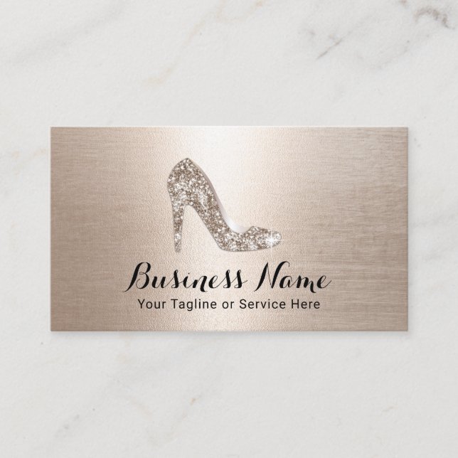 Carte De Visite Boutique de mode moderne Gold High Heures (Devant)