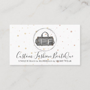 Carte De Visite Boutique de mode sac à main noir blanc
