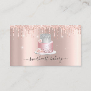 Carte De Visite Boutique de Parties scintillant Rose Blush Foil Ca