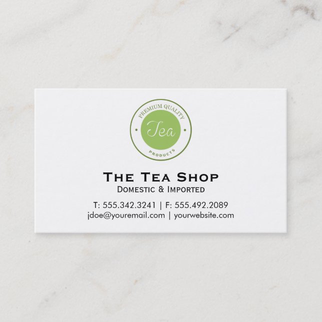 Carte De Visite Boutique de thé (Devant)