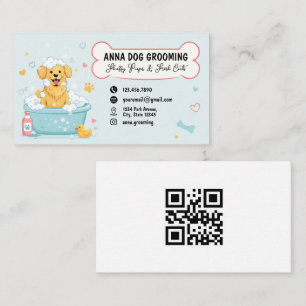 Carte De Visite Boutique de toilettage pour chiens Chien mignon sc