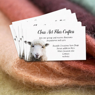 Carte De Visite Boutique de tricot de fibre de laine personnalisée